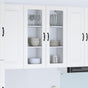 Wall Glass Cabinet LUCCA White 80 x 31 x 100 cm Engineered Wood