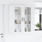Wall Glass Cabinet LUCCA White 80 x 31 x 100 cm Engineered Wood