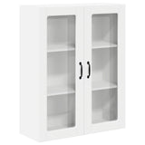 Wall Glass Cabinet LUCCA White 80 x 31 x 100 cm Engineered Wood