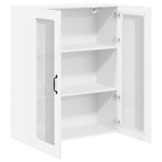 Wall Glass Cabinet LUCCA White 80 x 31 x 100 cm Engineered Wood