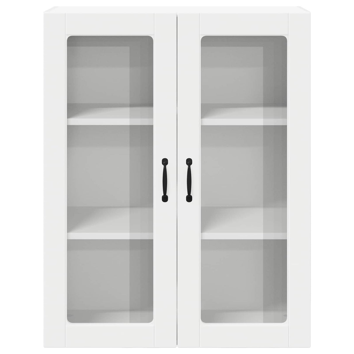 Wall Glass Cabinet LUCCA White 80 x 31 x 100 cm Engineered Wood