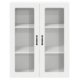 Wall Glass Cabinet LUCCA White 80 x 31 x 100 cm Engineered Wood