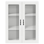 Wall Glass Cabinet LUCCA White 80 x 31 x 100 cm Engineered Wood