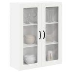 Wall Glass Cabinet LUCCA White 80 x 31 x 100 cm Engineered Wood