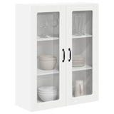 Wall Glass Cabinet LUCCA White 80 x 31 x 100 cm Engineered Wood - Side View