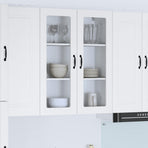 Wall Glass Cabinet LUCCA High Gloss White 80 x 31 x 100 cm