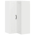 Wall Corner Cabinet LUCCA White 57 x 57 x 100 cm