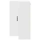 Kitchen Wall Cabinet White 57 x 57 x 100 cm Engineered Wood - Rear View