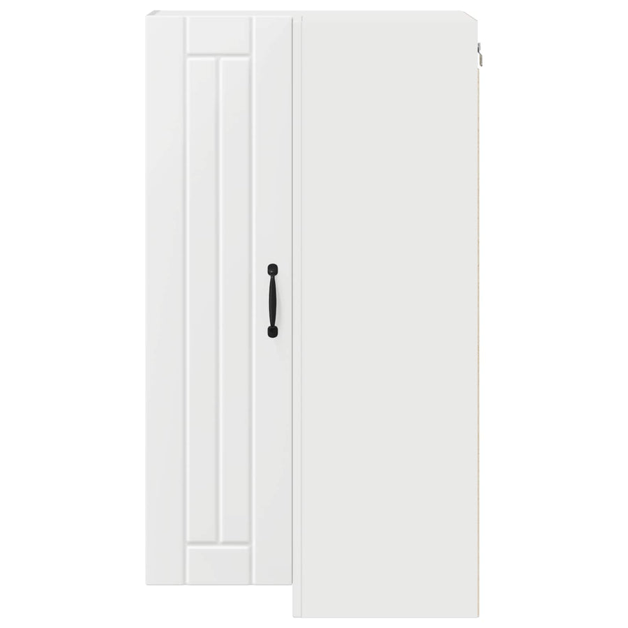 Wall Corner Cabinet LUCCA White 57 x 57 x 100 cm