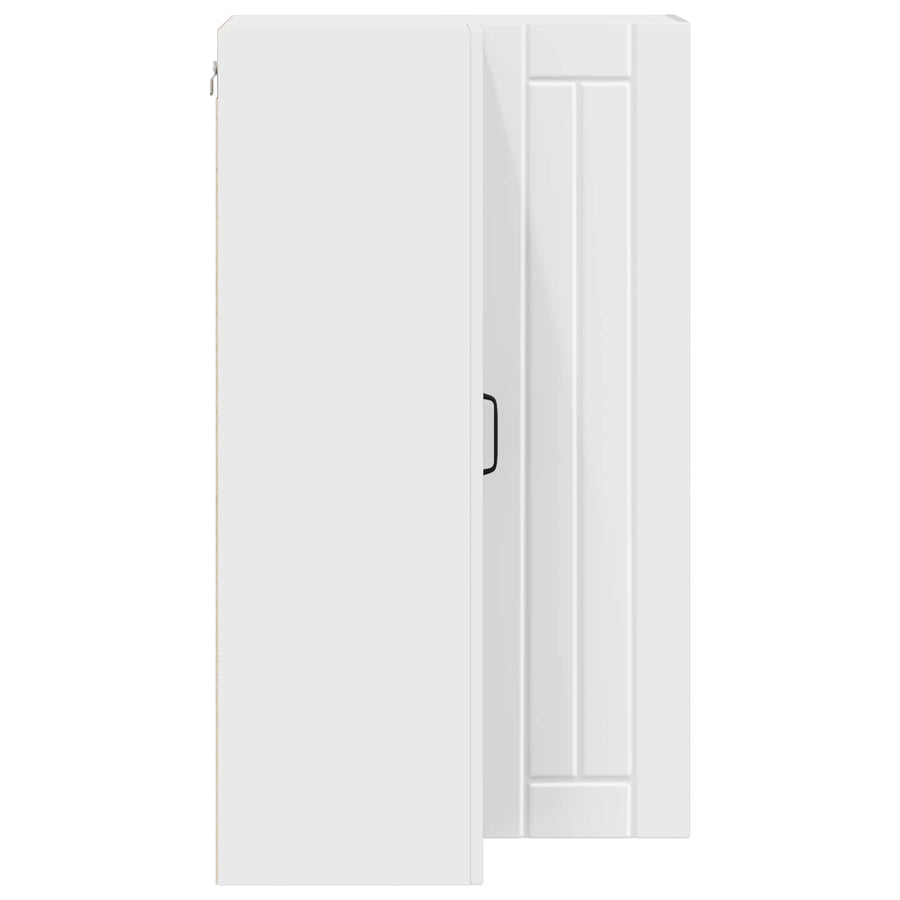 Wall Corner Cabinet LUCCA White 57 x 57 x 100 cm