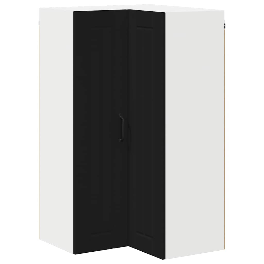 Kitchen Wall Cabinet Black 57 x 57 x 100 cm Engineered Wood