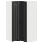 Wall Corner Cabinet LUCCA Black 57 x 57 x 100 cm