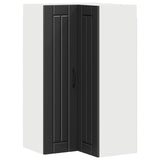 Wall Corner Cabinet LUCCA Black 57 x 57 x 100 cm - Front View