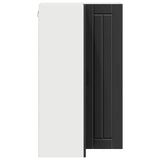 Wall Corner Cabinet LUCCA Black 57 x 57 x 100 cm - Rear View