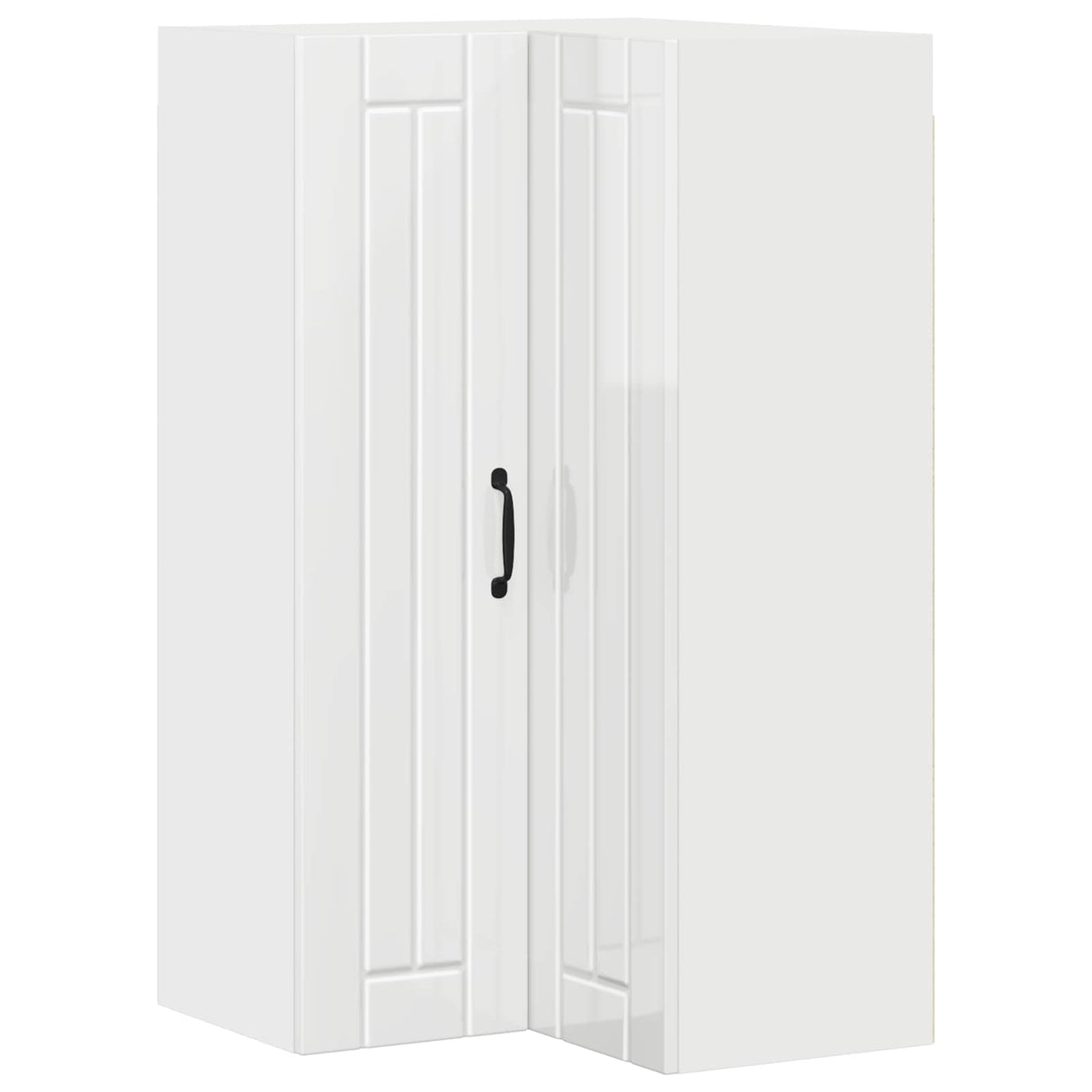 Wall Corner Cabinet LUCCA High Gloss White 57 x 57 x 100 cm