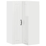 Wall Corner Cabinet LUCCA High Gloss White 57 x 57 x 100 cm