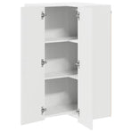 Wall Corner Cabinet LUCCA High Gloss White 57 x 57 x 100 cm