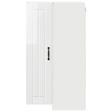 Wall Corner Cabinet LUCCA High Gloss White 57 x 57 x 100 cm