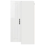 Wall Corner Cabinet LUCCA High Gloss White 57 x 57 x 100 cm