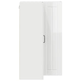 Wall Corner Cabinet LUCCA High Gloss White 57 x 57 x 100 cm