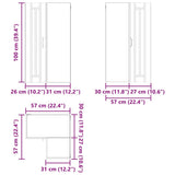 Wall Corner Cabinet LUCCA High Gloss White 57 x 57 x 100 cm - Extra Image