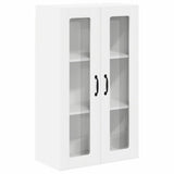 Wall Glass Cabinet LUCCA White 60 x 31 x 100 cm Engineered Wood