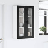 Wall Glass Cabinet LUCCA Black 60 x 31 x 100 cm Engineered Wood