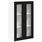Kitchen Wall Cabinet Black 60 x 31 x 100 cm Engineered Wood - Front View