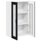 Wall Glass Cabinet LUCCA Black 60 x 31 x 100 cm Engineered Wood
