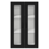 Kitchen Wall Cabinet Black 60 x 31 x 100 cm Engineered Wood - Rear View