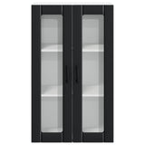 Wall Glass Cabinet LUCCA Black 60 x 31 x 100 cm Engineered Wood