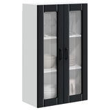 Wall Glass Cabinet LUCCA Black 60 x 31 x 100 cm Engineered Wood