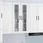 Wall Glass Cabinet LUCCA High Gloss White 60 x 31 x 100 cm