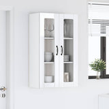 Wall Glass Cabinet LUCCA High Gloss White 60 x 31 x 100 cm