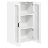Wall Glass Cabinet LUCCA High Gloss White 60 x 31 x 100 cm - 45-Degree Angle