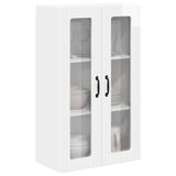 Wall Glass Cabinet LUCCA High Gloss White 60 x 31 x 100 cm - Side View