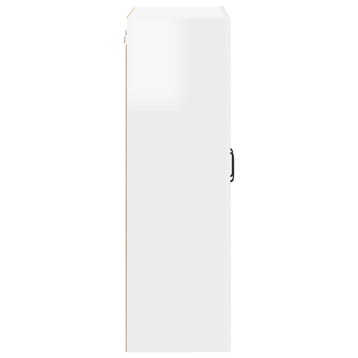 Wall Glass Cabinet LUCCA High Gloss White 60 x 31 x 100 cm