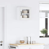 Wall Glass Cabinet PORTO White 40 x 31 x 40 cm Engineered Wood - Top-Down View