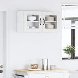 Wall Glass Cabinet PORTO 2 pcs White 40 x 31 x 40 cm
