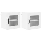 Wall Glass Cabinet PORTO 2 pcs White 40 x 31 x 40 cm