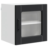 Wall Glass Cabinet PORTO Black 40 x 31 x 40 cm Engineered Wood - Front View
