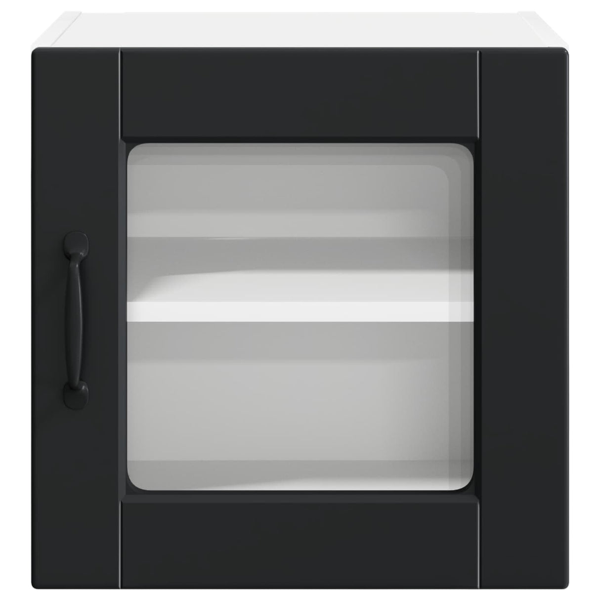 Wall Glass Cabinet PORTO Black 40 x 31 x 40 cm Engineered Wood