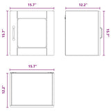 Wall Glass Cabinet PORTO Black 40 x 31 x 40 cm Engineered Wood