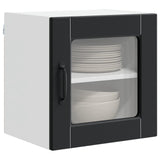 Wall Glass Cabinet PORTO 2 pcs Black 40 x 31 x 40 cm