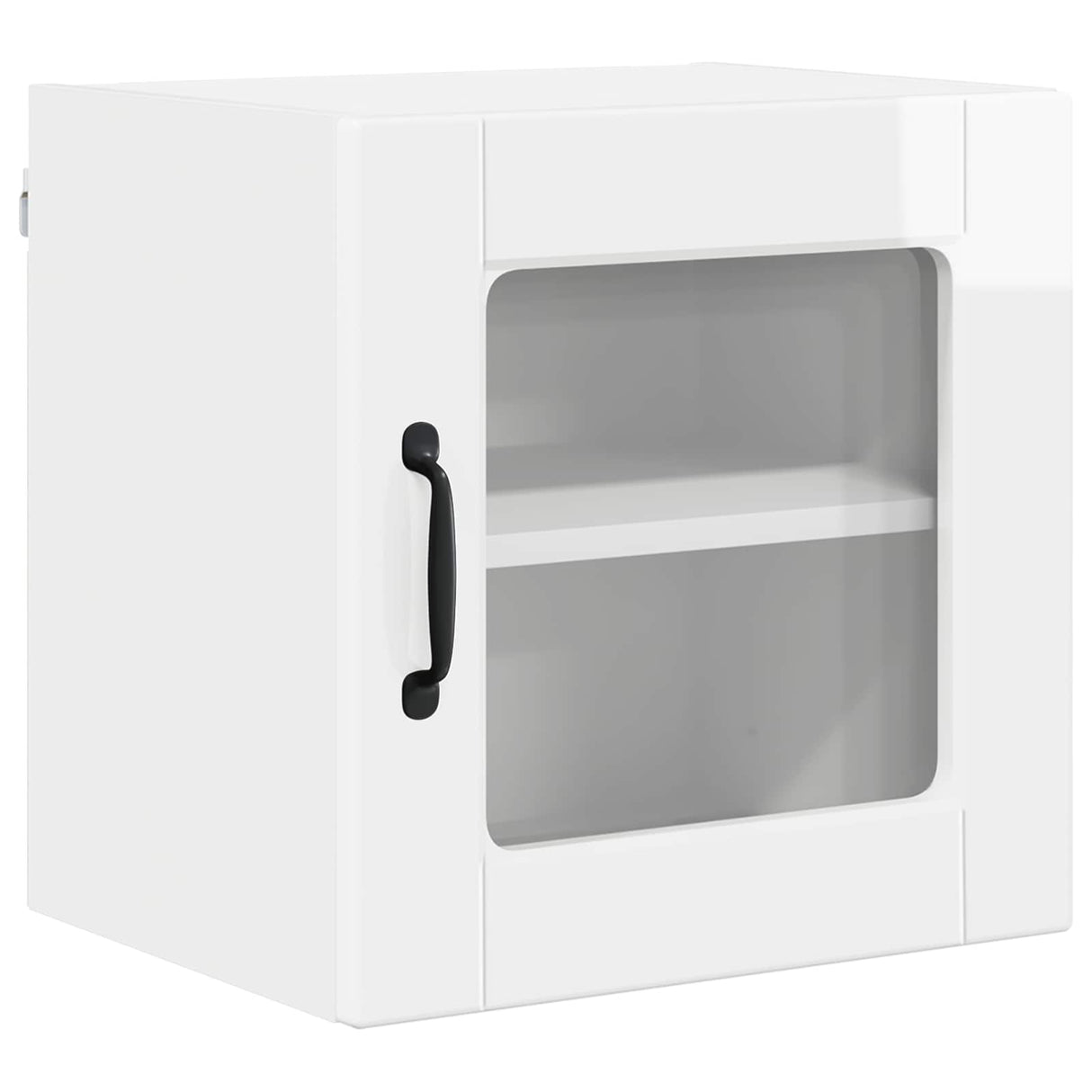 Wall Glass Cabinet PORTO High Gloss White 40 x 31 x 40 cm