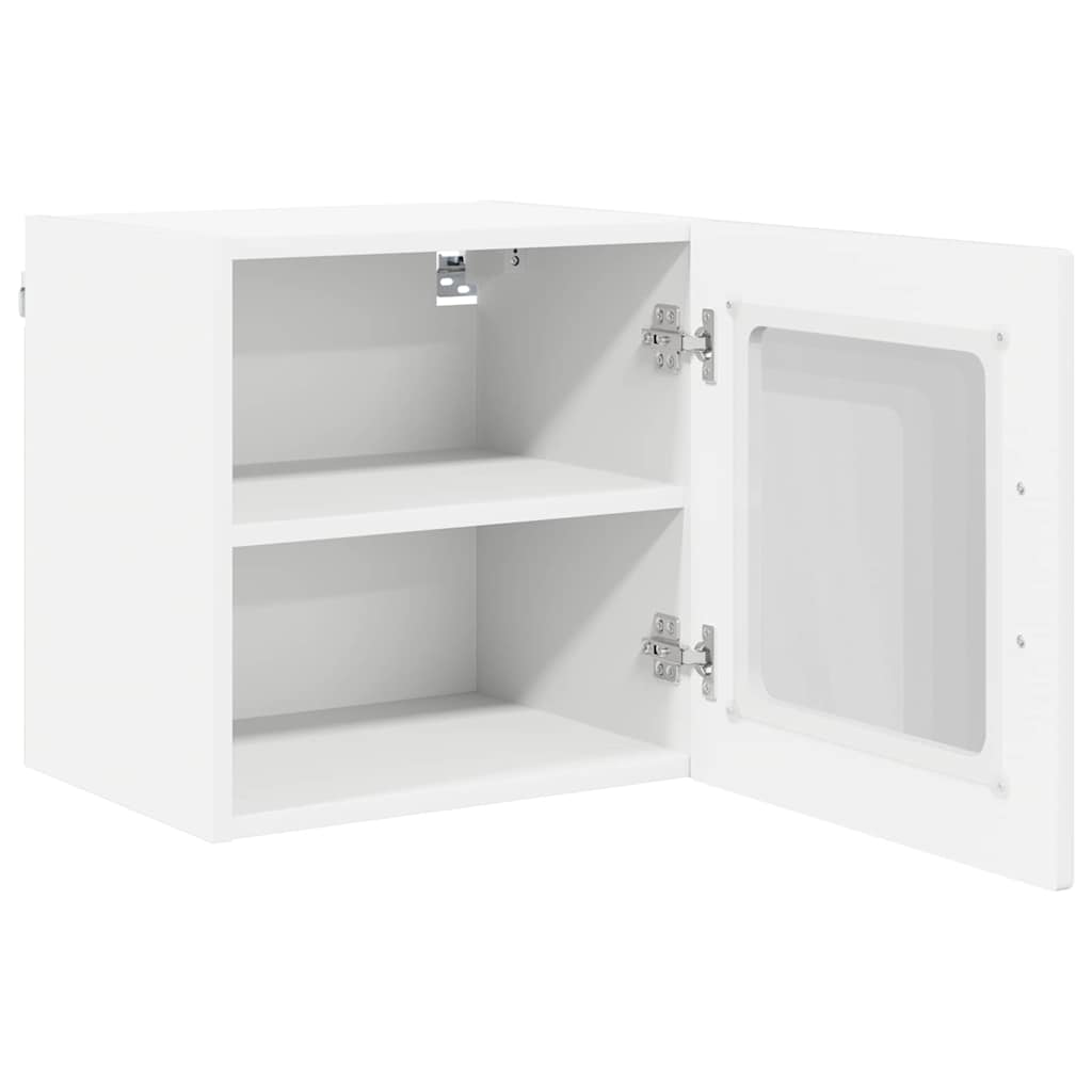 Wall Glass Cabinet PORTO High Gloss White 40 x 31 x 40 cm