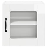 Wall Glass Cabinet PORTO High Gloss White 40 x 31 x 40 cm