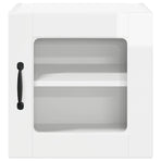 Wall Glass Cabinet PORTO High Gloss White 40 x 31 x 40 cm