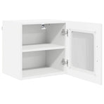 Wall Glass Cabinet PORTO 2 pcs High Gloss White Engineered Wood