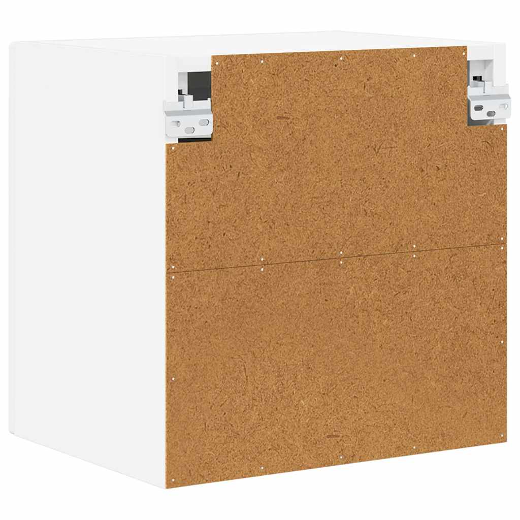 Wall Glass Cabinet PORTO 2 pcs High Gloss White 40 x 31 x 40 cm